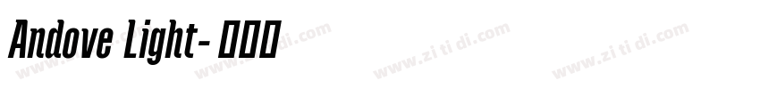 Andove Light字体转换